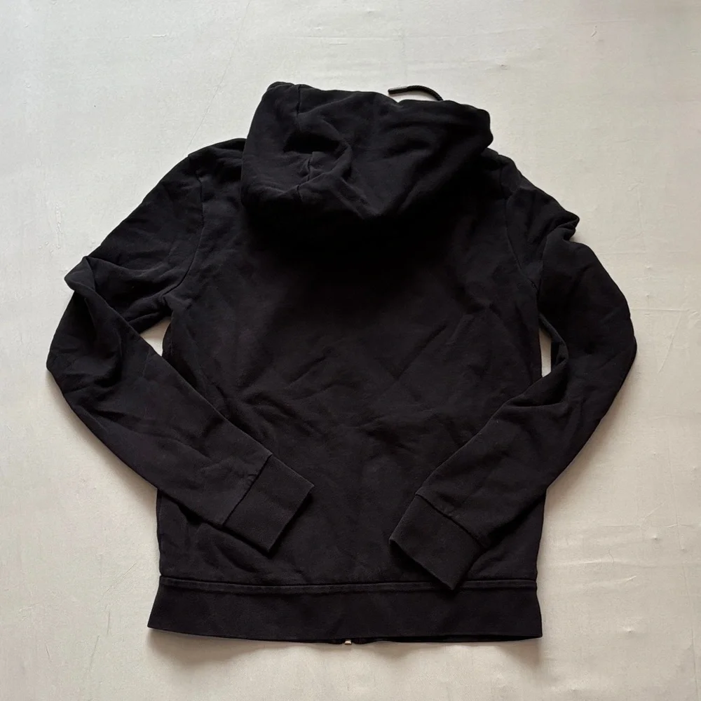 Armani Exchange Kids Black and Pink Zip-Up Hoodie
